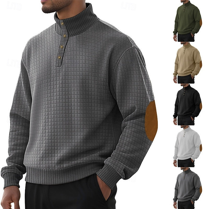 Warren | Textured Stand-Collar Sweatshirt