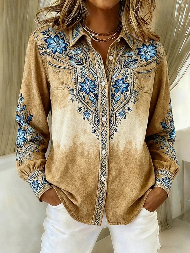 Bettina | Vintage Floral Embroidered Blouse
