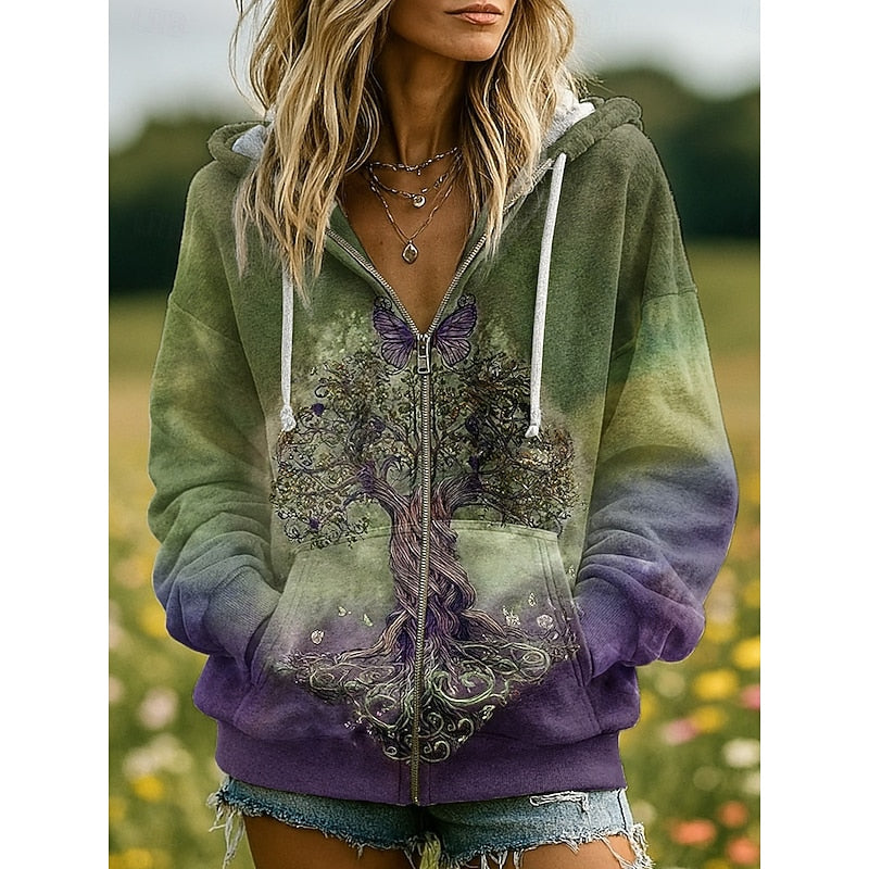 Annika | Nature-Inspired Zip-Up Hoodie