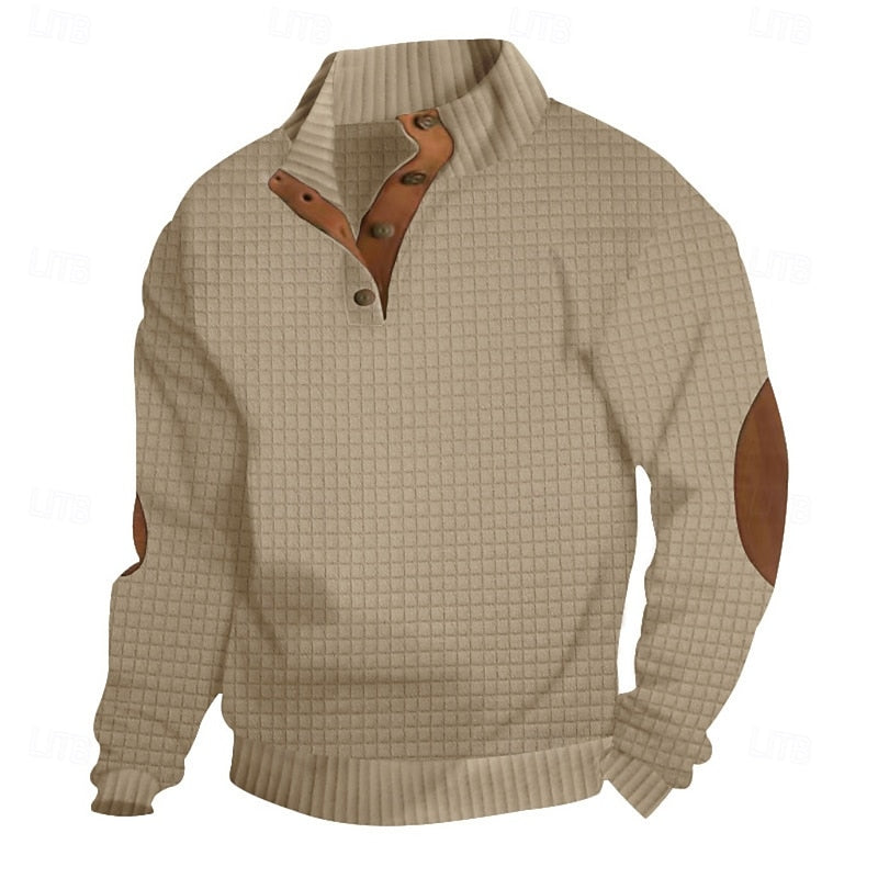 Warren | Textured Stand-Collar Sweatshirt