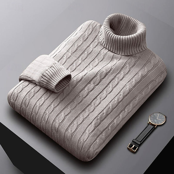 Sebastian | Cable-Knit Turtleneck Jumper