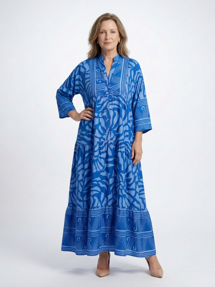 Rosaleen | Flowing Button-Front Maxi Dress
