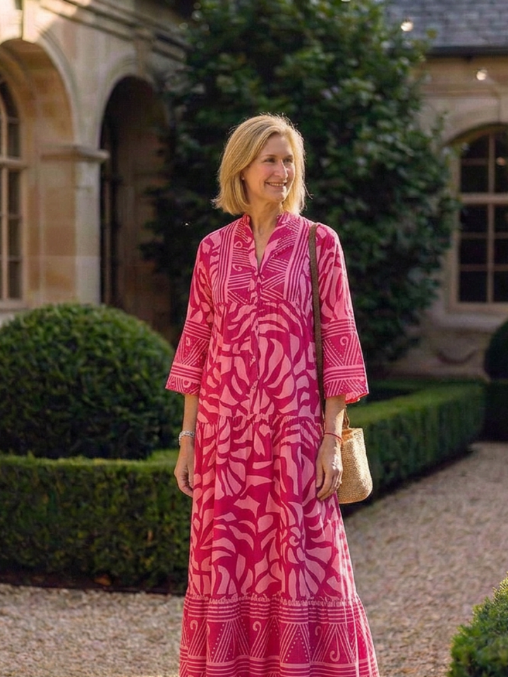 Rosaleen | Flowing Button-Front Maxi Dress