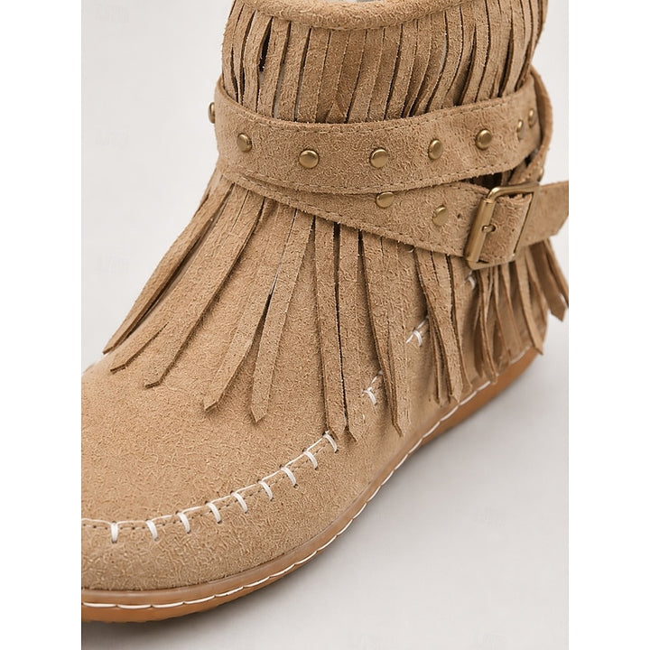 Frida | Fringed Western Ankle Boots