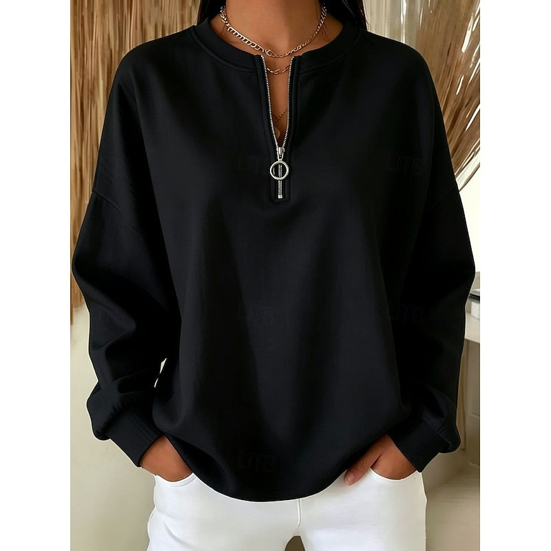 Teagan | Half-Zip High-Neck Sweatshirt