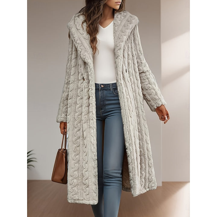 Karina | Long Hooded Open-Front Coat