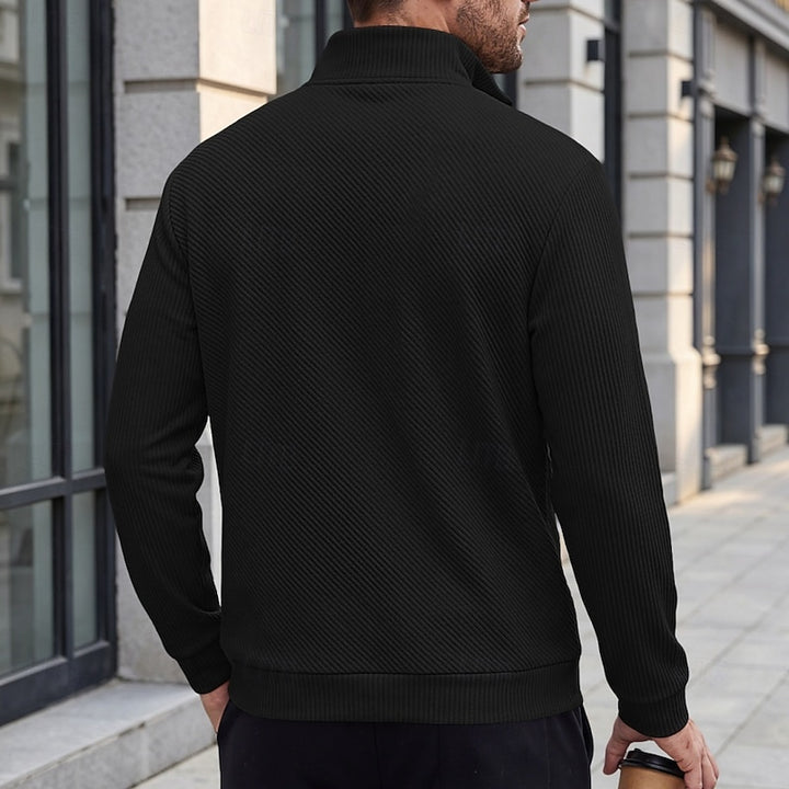 Harrison | Textured Quarter-Zip Pullover