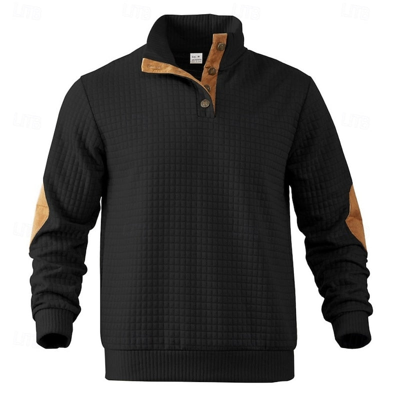 Warren | Textured Stand-Collar Sweatshirt
