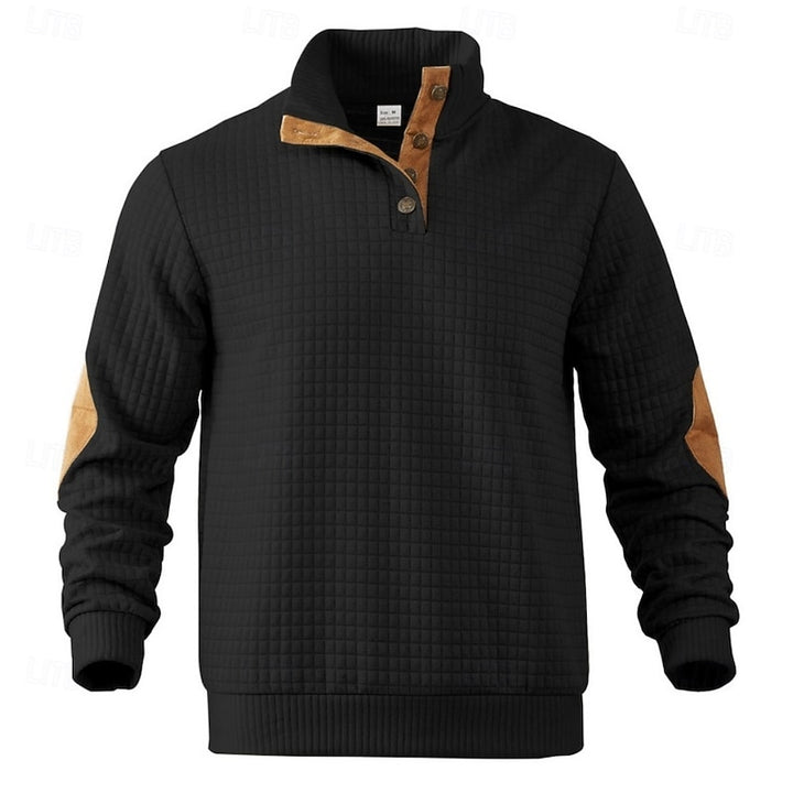 Warren | Textured Stand-Collar Sweatshirt