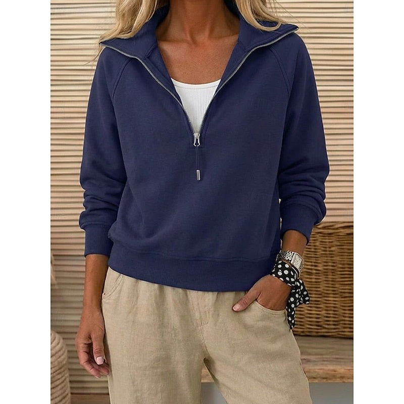 Sadie | Quarter-Zip Collared Sweatshirt
