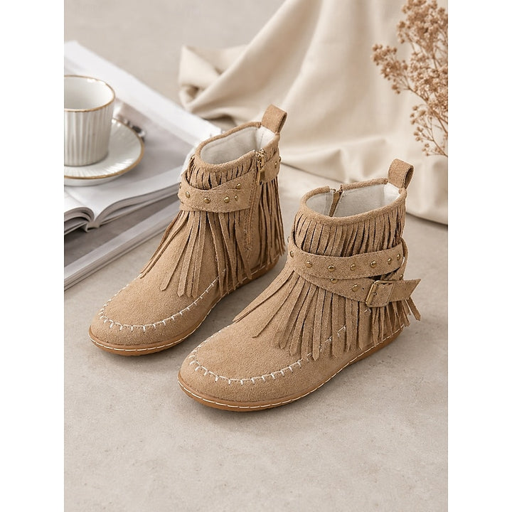 Frida | Fringed Western Ankle Boots