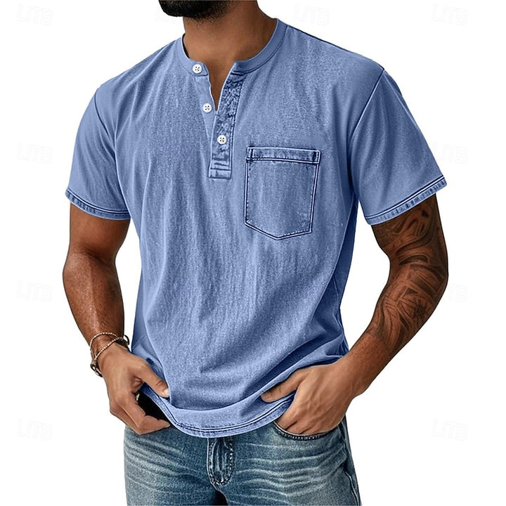 Rhys | Vintage Short-Sleeve Henley Shirt