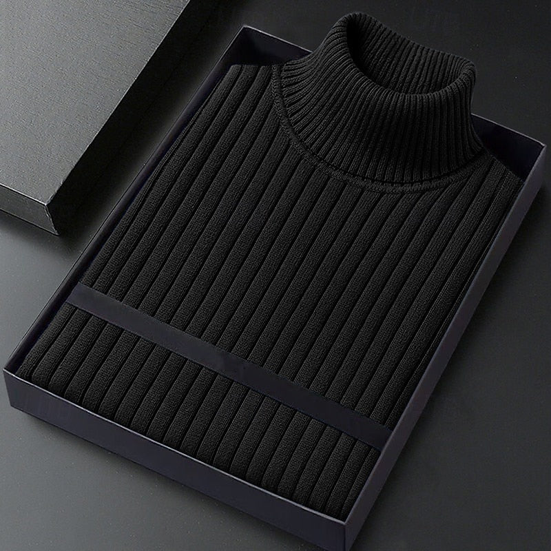Julian | Ribbed High-Neck Jumper