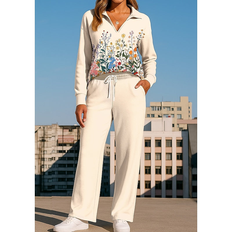 Loretta | Floral Collared Two-Piece Set