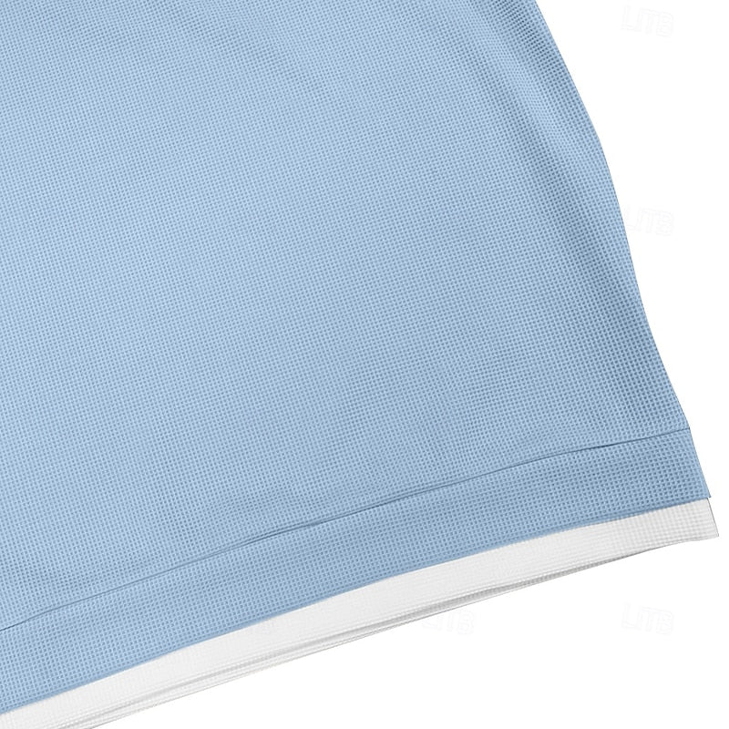 Preston | Textured Quarter-Zip Polo Shirt