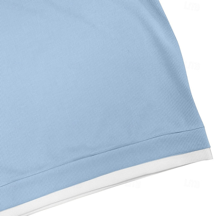 Preston | Textured Quarter-Zip Polo Shirt
