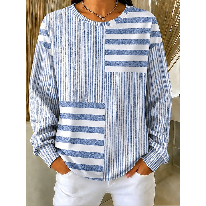 Anneliese | Striped Crew Neck Sweatshirt