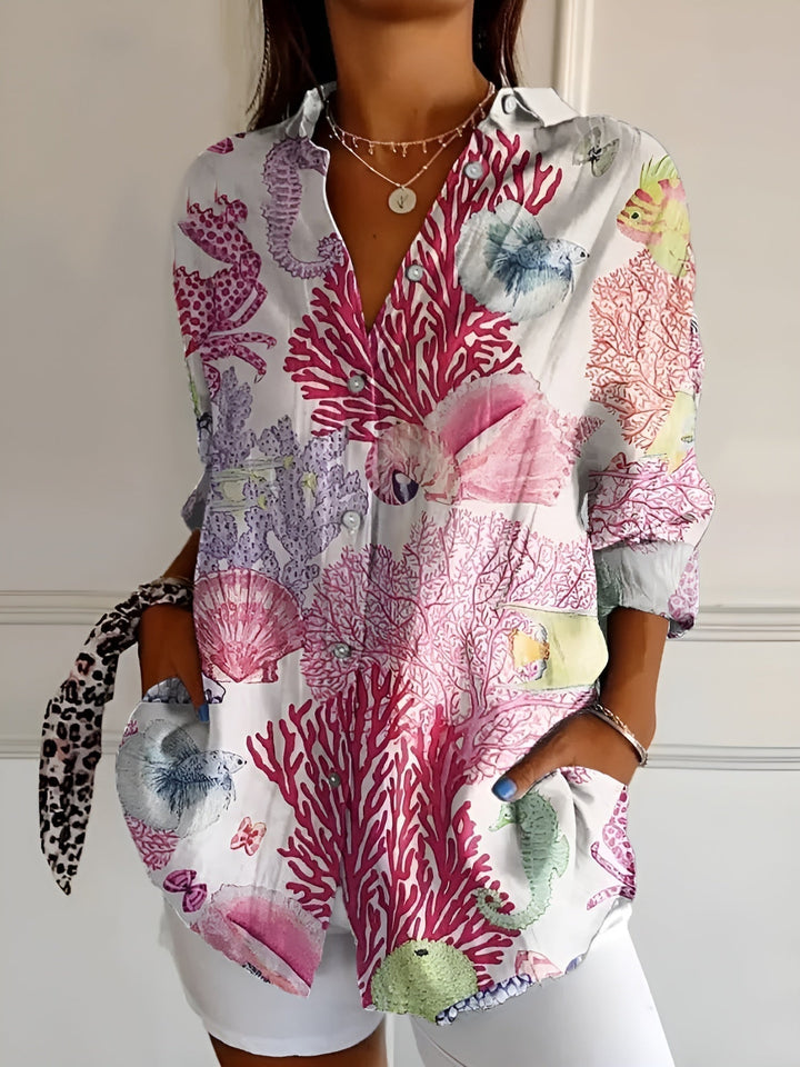 Bryony | Floral Button-Up Blouse