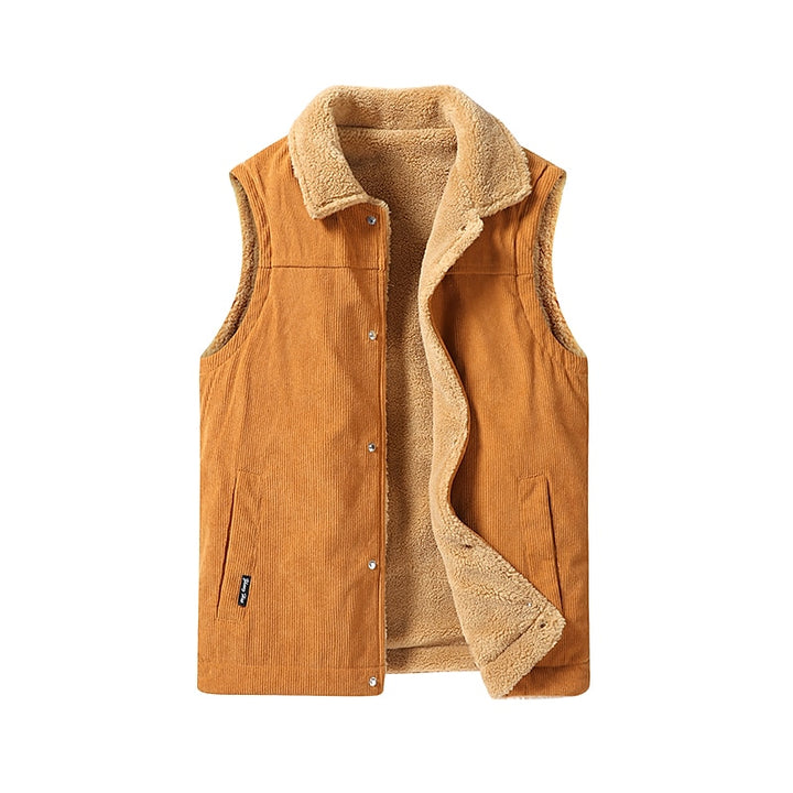 Harvey | Fleece-Lined Ribbed Gilet