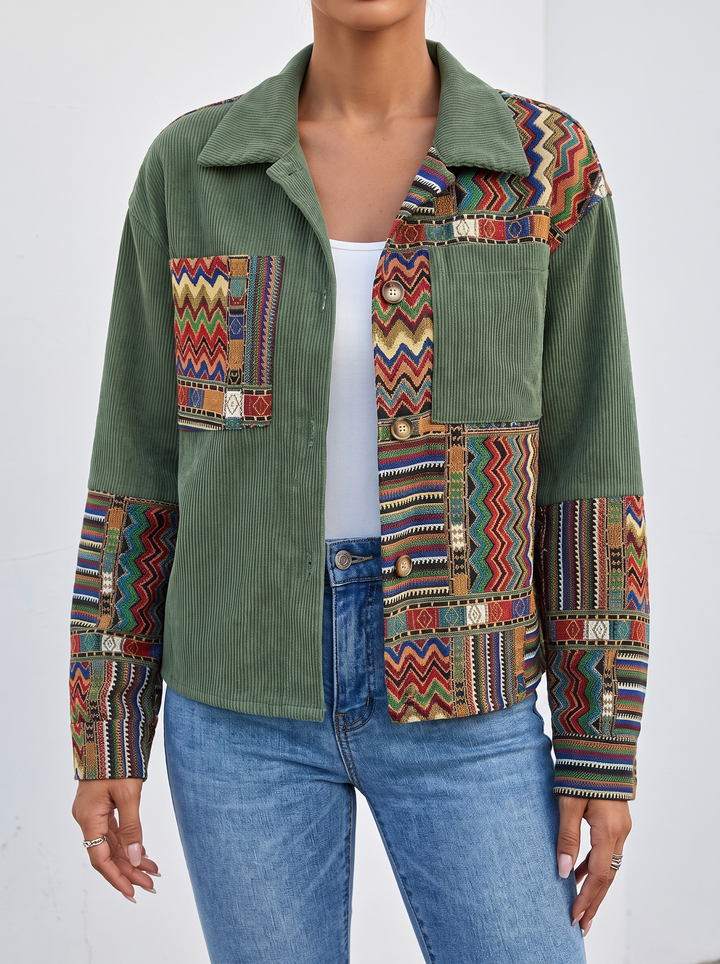 Genevieve | Patchwork Shirt Jacket