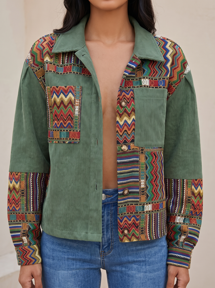 Genevieve | Patchwork Shirt Jacket