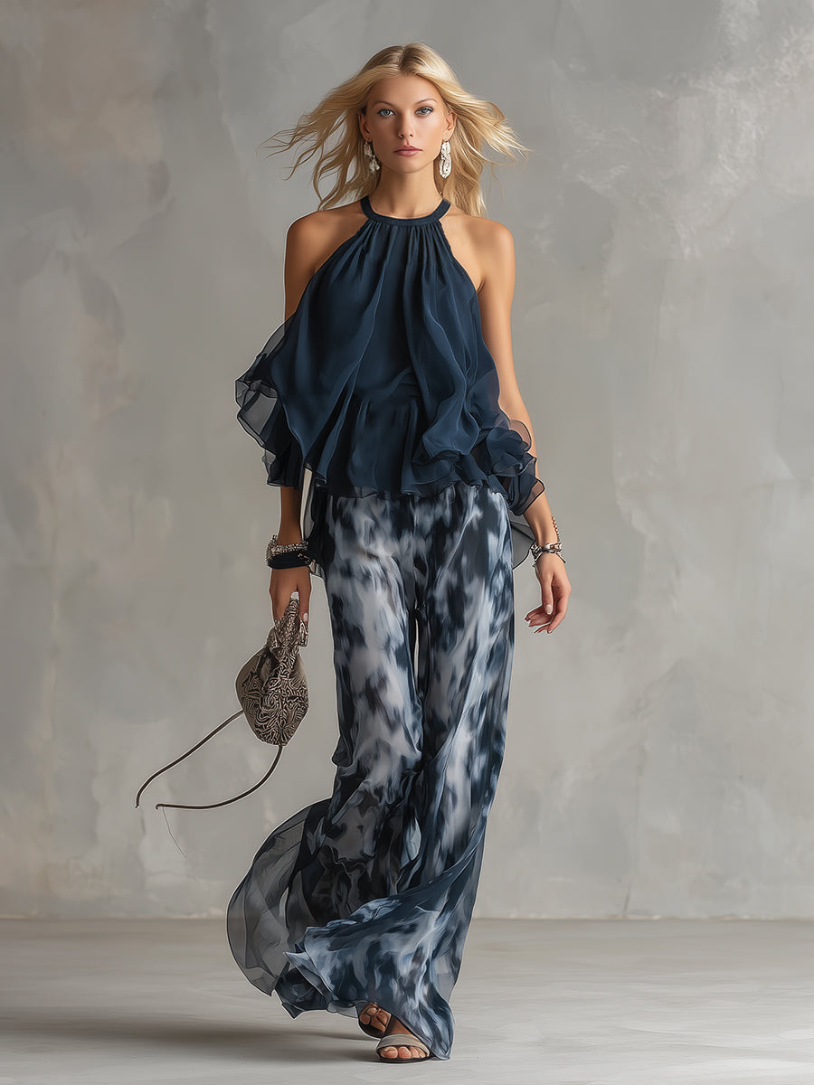 Lisette | Flowing Halter Two-Piece Set
