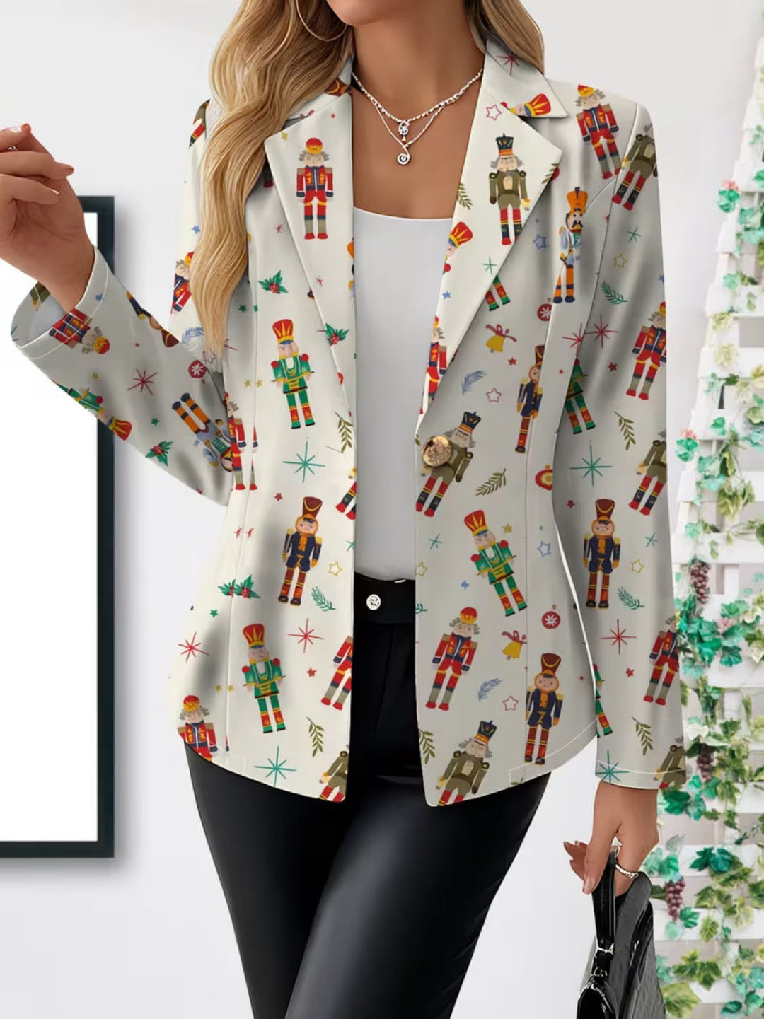 Kathleen | Festive Print Tailored Blazer