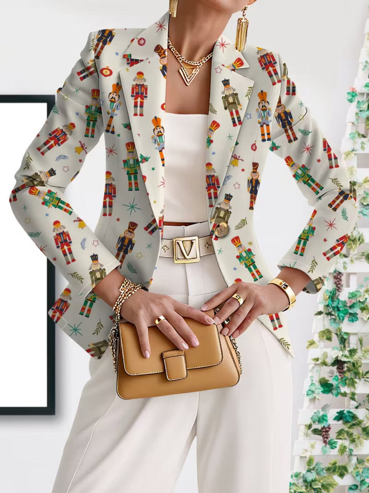Kathleen | Festive Print Tailored Blazer