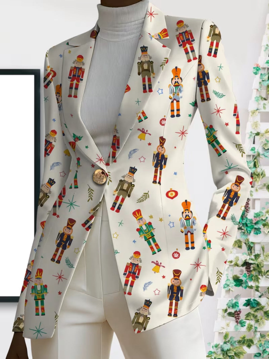 Kathleen | Festive Print Tailored Blazer