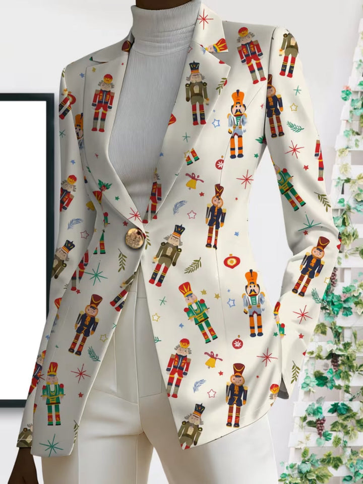 Kathleen | Festive Print Tailored Blazer