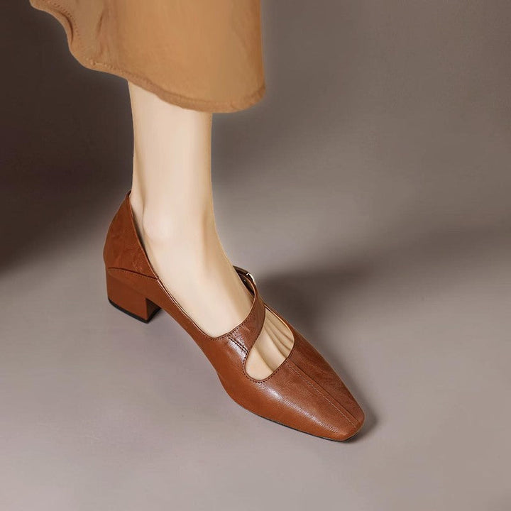 Sabella | Refined Square-Toe Mary Jane Pumps