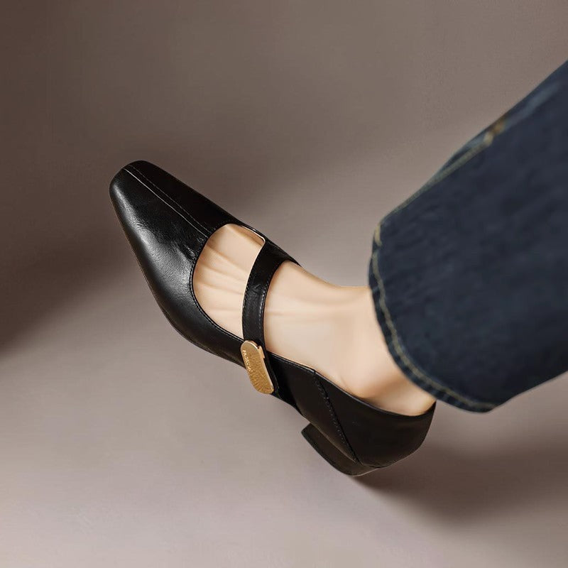 Sabella | Refined Square-Toe Mary Jane Pumps