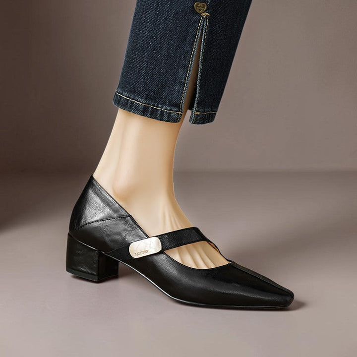 Sabella | Refined Square-Toe Mary Jane Pumps