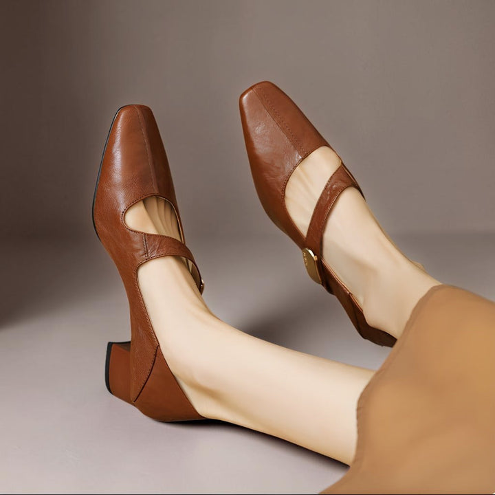 Sabella | Refined Square-Toe Mary Jane Pumps