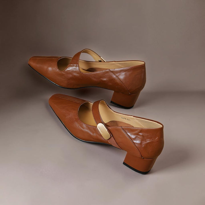Sabella | Refined Square-Toe Mary Jane Pumps