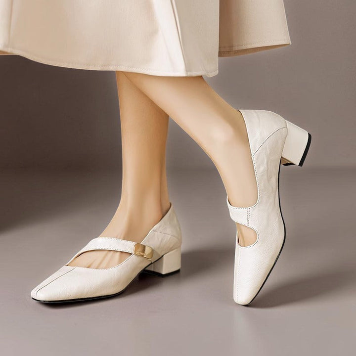 Sabella | Refined Square-Toe Mary Jane Pumps