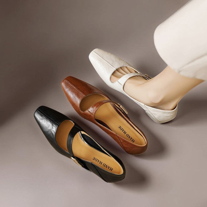 Sabella | Refined Square-Toe Mary Jane Pumps