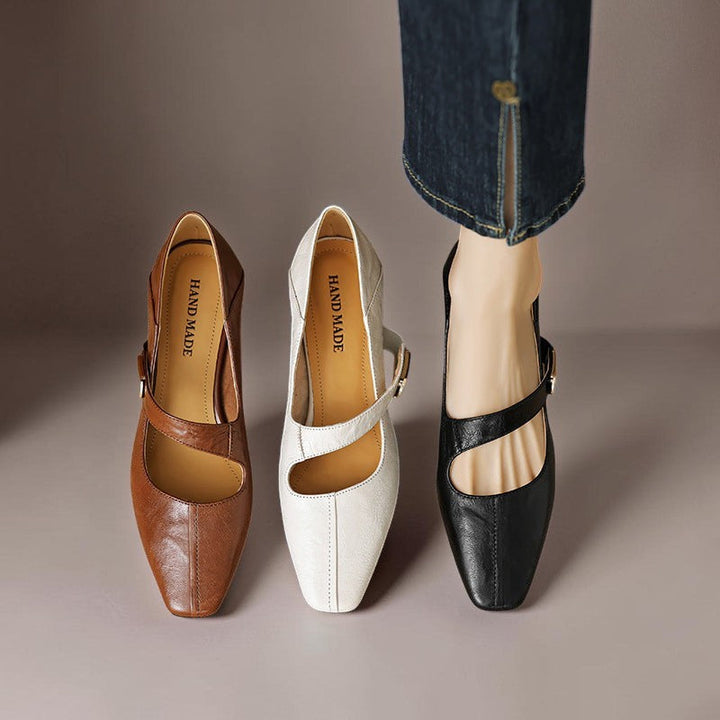 Sabella | Refined Square-Toe Mary Jane Pumps