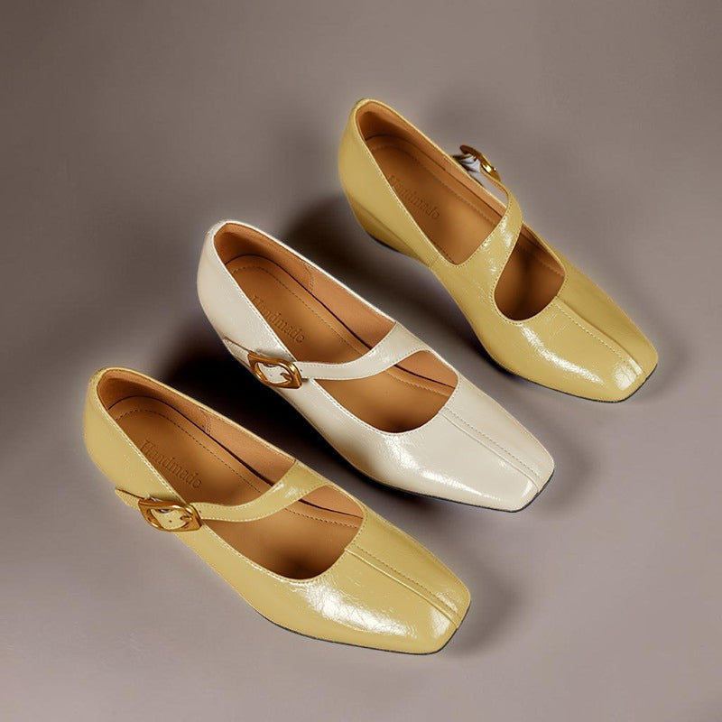 June | Buckled Mary Jane Flats