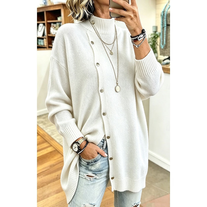Sylvia | Longline Button-Front Cardigan