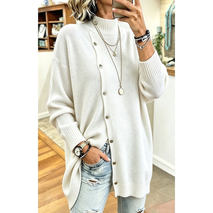 Sylvia | Longline Button-Front Cardigan