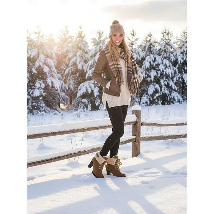 Lorena | Cosy Lace-Up Heeled Winter Boots