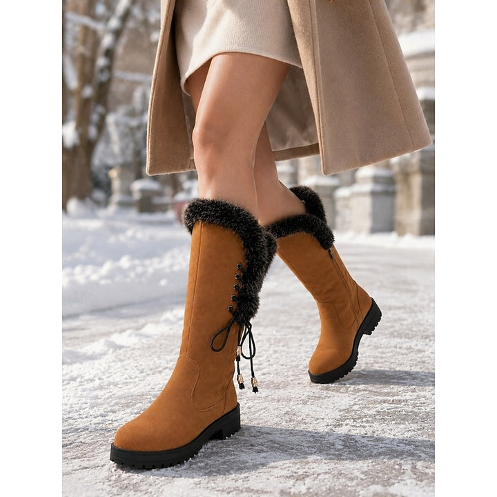 Adela | Fur-Trimmed Knee-High Winter Boots