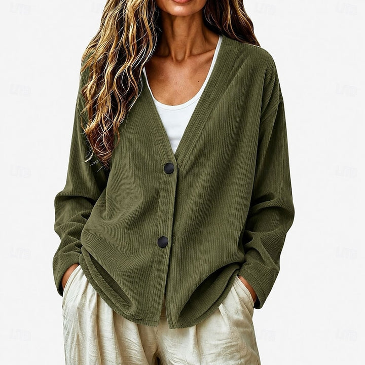 Sylvie | Ribbed Button-Front Cardigan
