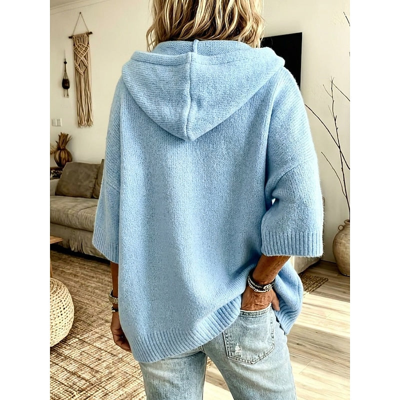 Cassidy | Draped Hooded Cardigan