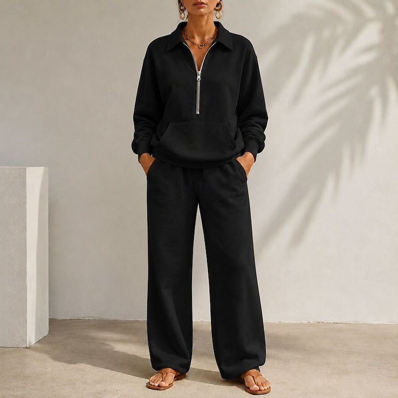 Alice | Relaxed Half-Zip Two-Piece Set