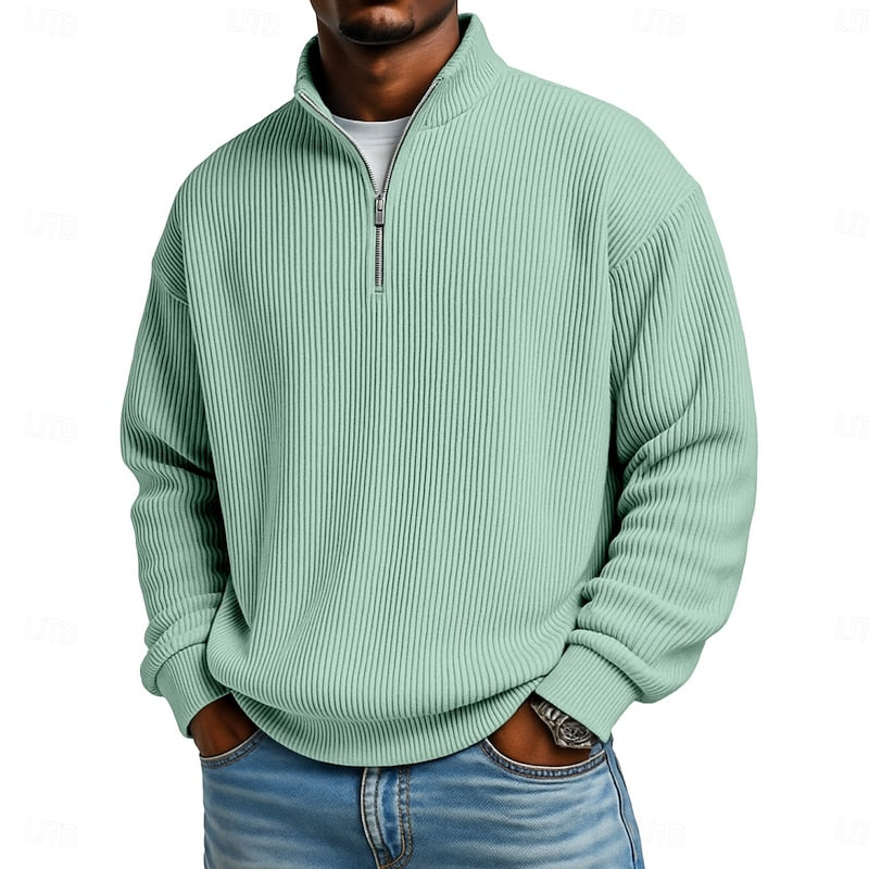 Preston | Ribbed Quarter-Zip Pullover