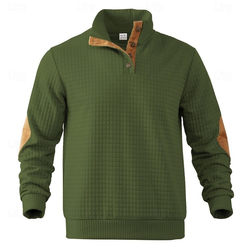 Warren | Textured Stand-Collar Sweatshirt