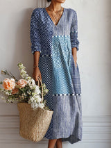 Sloane | Relaxed Patchwork Maxi Dress