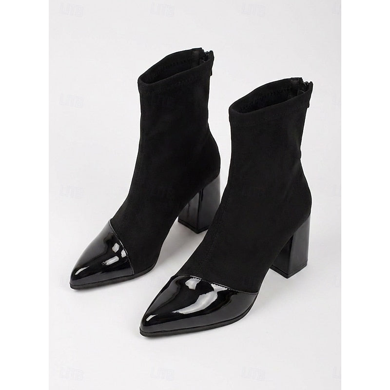 Verena | Cap-Toe Chunky Heel Ankle Boots
